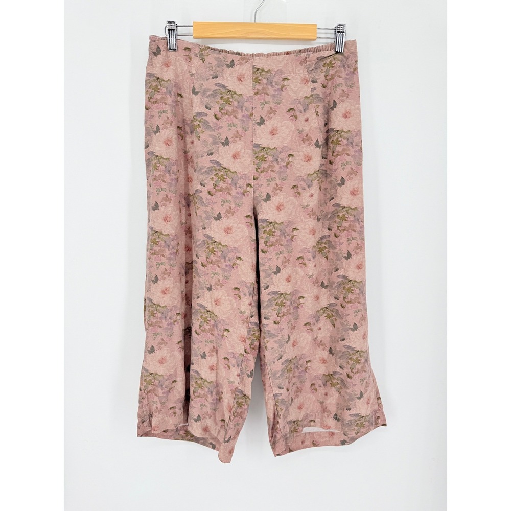 Ethnic Women Boho Wide Leg Floral Hippie Cropped Granola Pants Cottagecor Nature